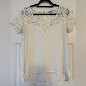 Express Ivory Lace Blouse